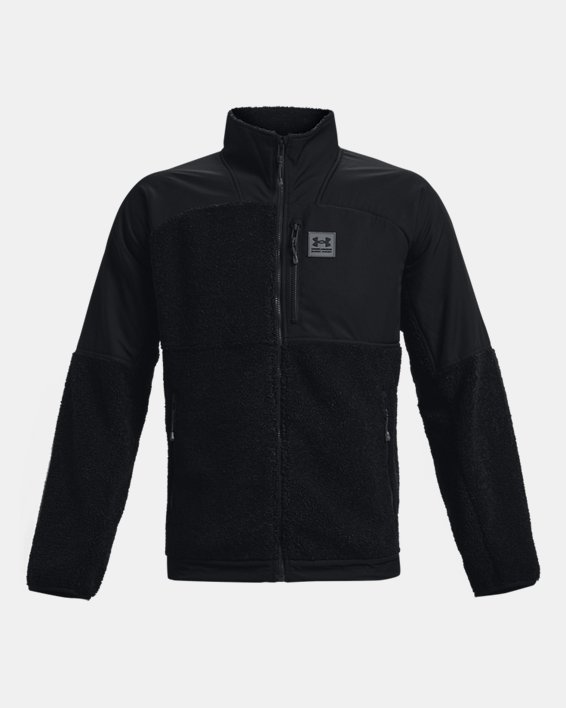 Men's UA Mission Full-Zip Jacket, Black, pdpMainDesktop image number 4